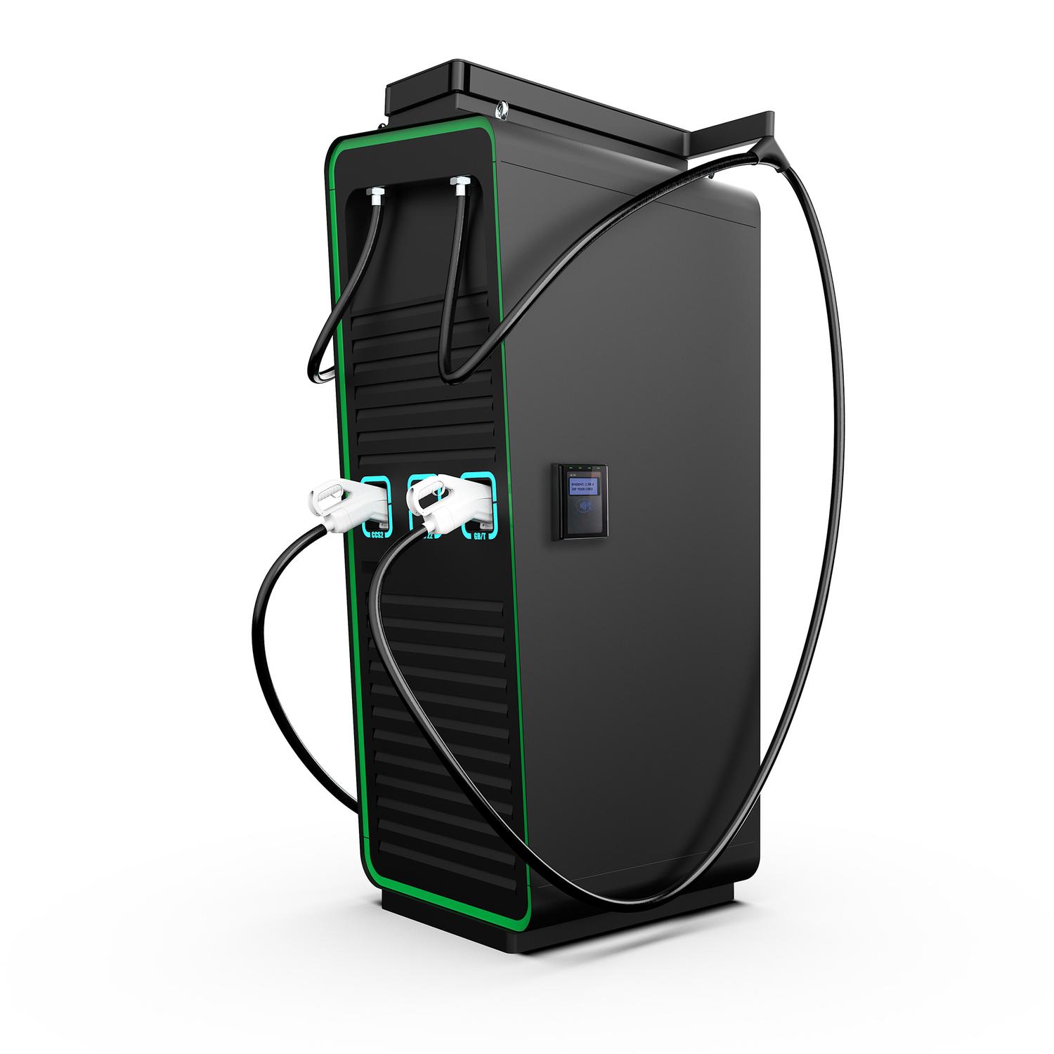 Коммерческая зарядная станция 160 кВт CCS 2 GBT DC для электромобилей. Публичная установка для бизнеса.