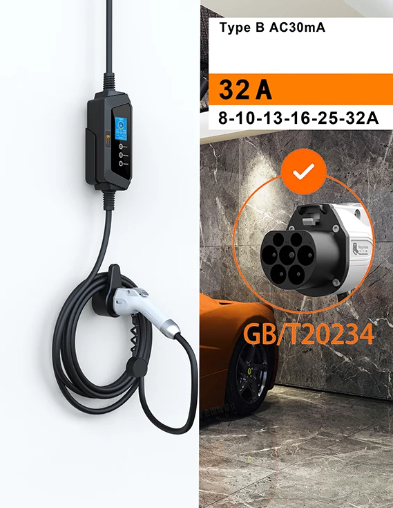 Зарядка Feyree 32A для електромобілів GBT