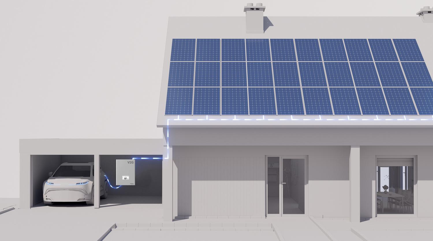 Станція OnCharger V2V MPPT 30кВт CCS2 GBT DC для зарядки електромобілів від сонячних панелей