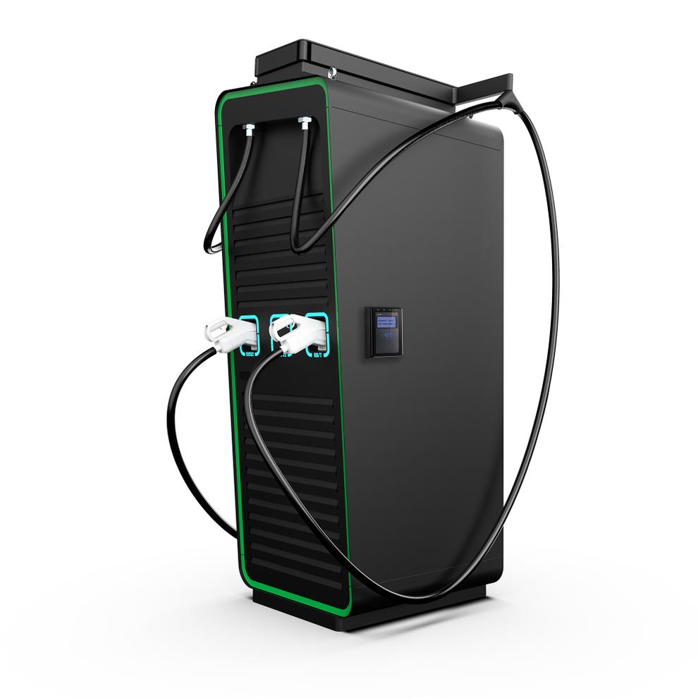 Комерційна зарядна станція 160 кВт CCS 2 GBT DC для електромобілів. Публічна установка для бізнесу.