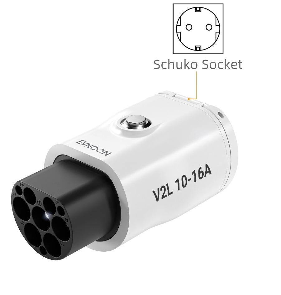 V2L розрядник GBT 10А 16А 3.5кВт для електромобілів з Китаю BYD, Zeekr, Xiaomi